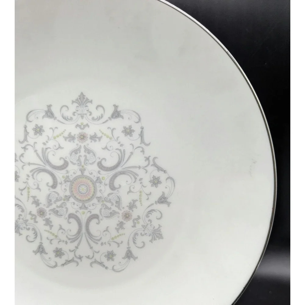 Vintage Royal Worcester England Bridal Lace Set/8 Dinner Plates Mid Century